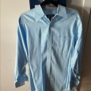 Kenneth Cole Reaction Light Blue Gingham Men's Shirt
